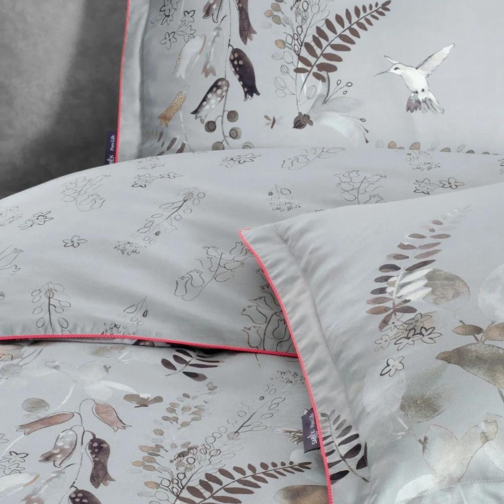 Sarev Martina Pamuk Saten King Size Gri Nevresim Takımı - Güzel Home - King Boy Nevresim Takımı