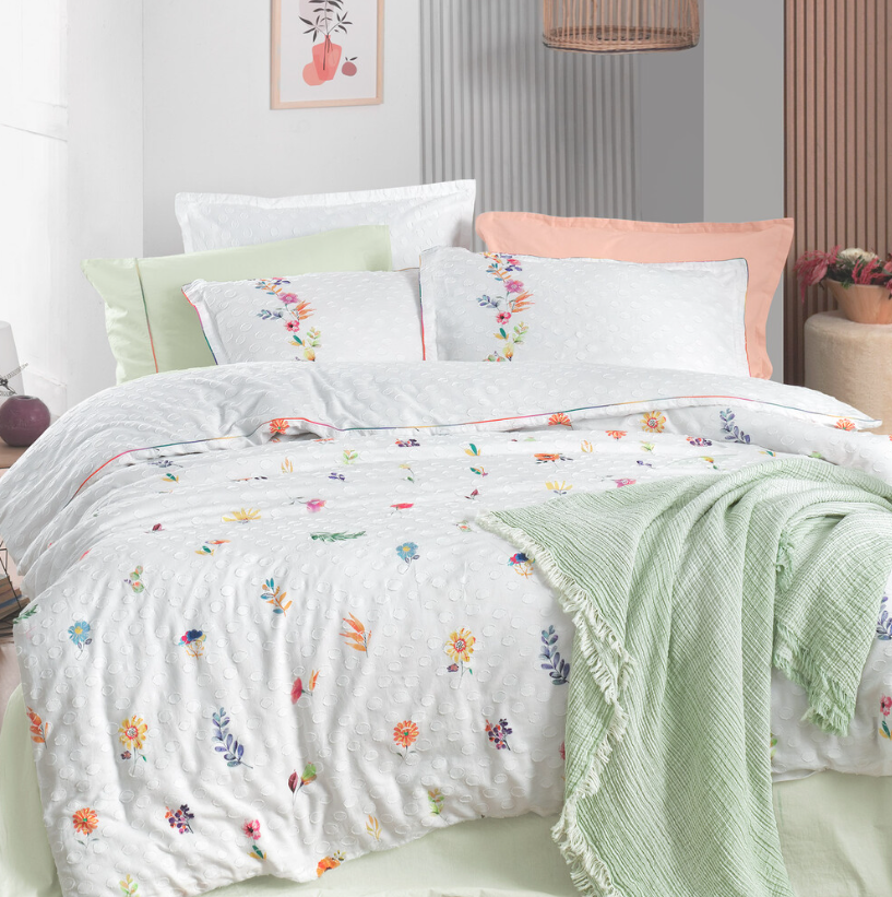 Sarev Mood Comfort Elvira Çift Kişilik Multicolour Nevresim Takımı - Güzel Home - Çift Kişilik Nevresim Takımı