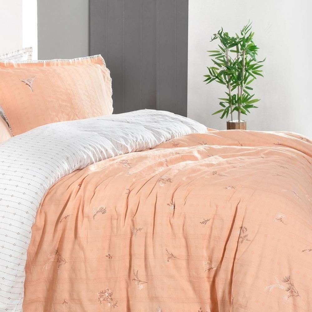 Sarev Mood Comfort Gracıa Çift Kişilik Somon Nevresim Takımı - Güzel Home - Çift Kişilik Nevresim Takımı