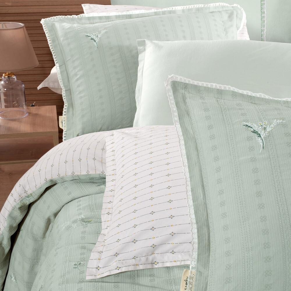 Sarev Mood Comfort Gracıa Tek Kişilik Yeşil Nevresim Takımı - Güzel Home - Tek Kişilik Nevresim Takımı