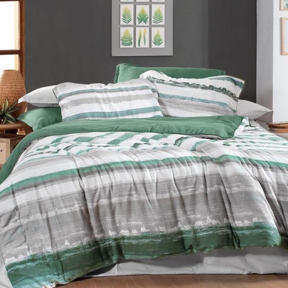 Sarev Mood Comfort Mundo Çift Kişilik Yeşil Nevresim Takımı - Güzel Home - Çift Kişilik Nevresim Takımı