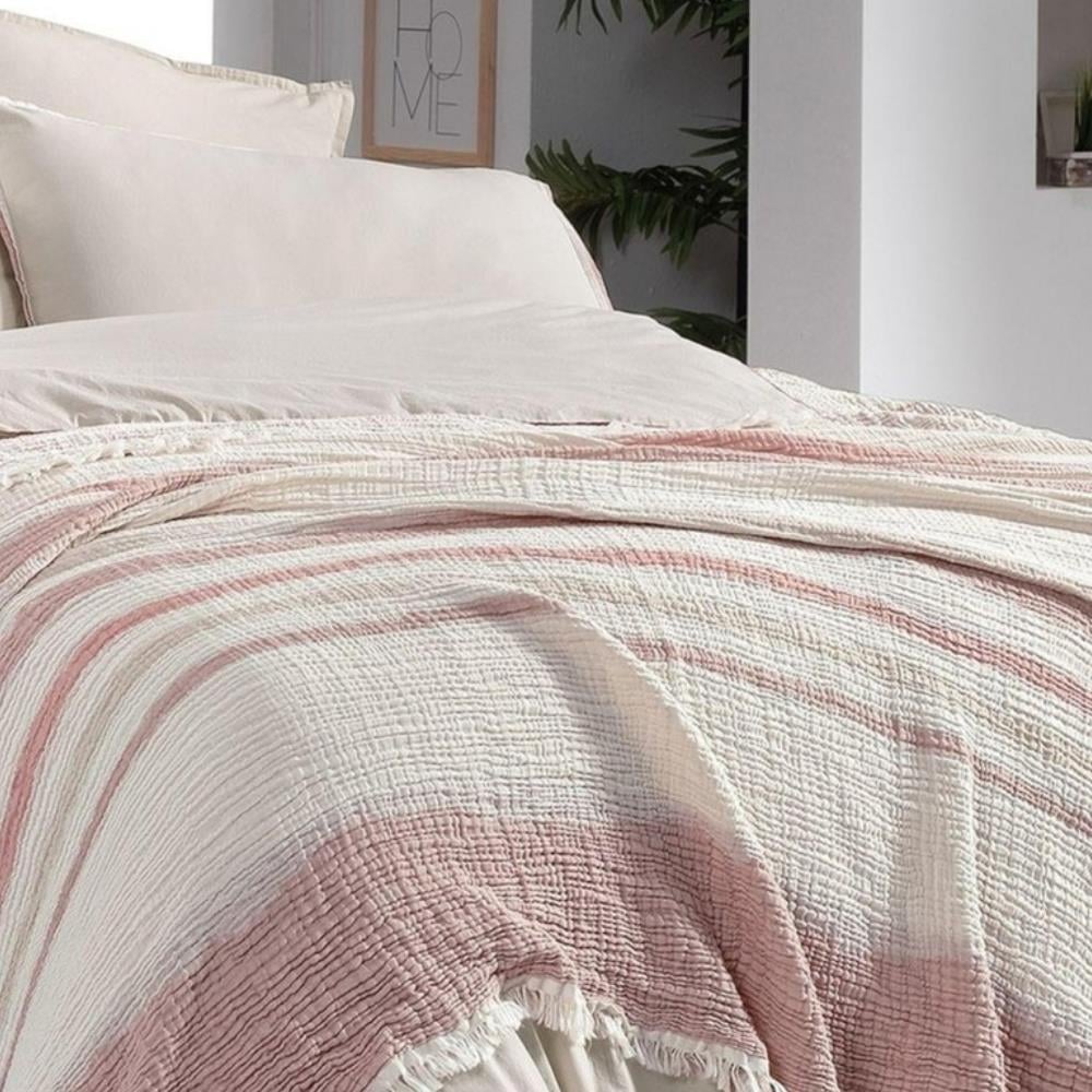 Sarev Mood Comfort Rıbera Çift Kişilik Bej Yatak Örtüsü Ve Nevresim Takımı - Güzel Home - Çift Kişilik Nevresimli Yatak Örtüsü Seti