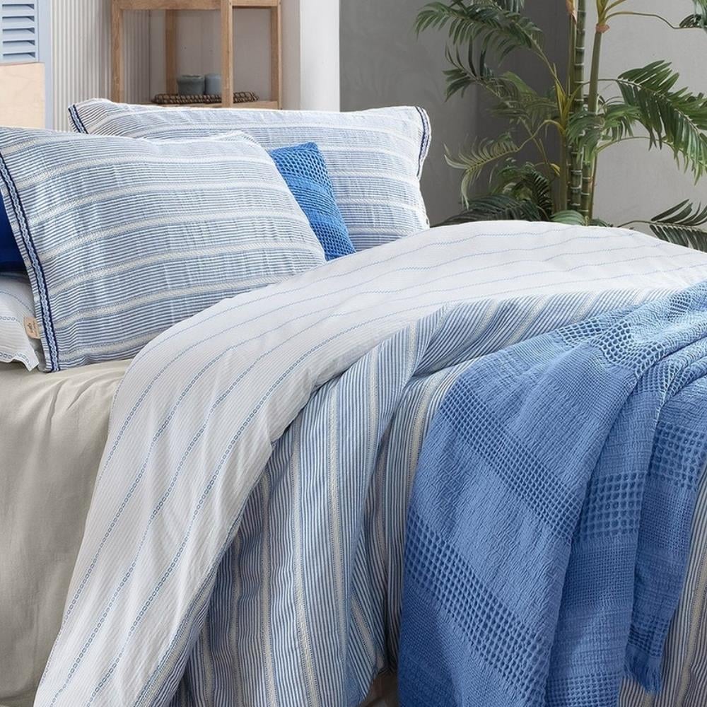 Sarev Mood Comfort Trina Çift Kişilik Mavi Nevresim Takımı - Güzel Home - Çift Kişilik Nevresim Takımı