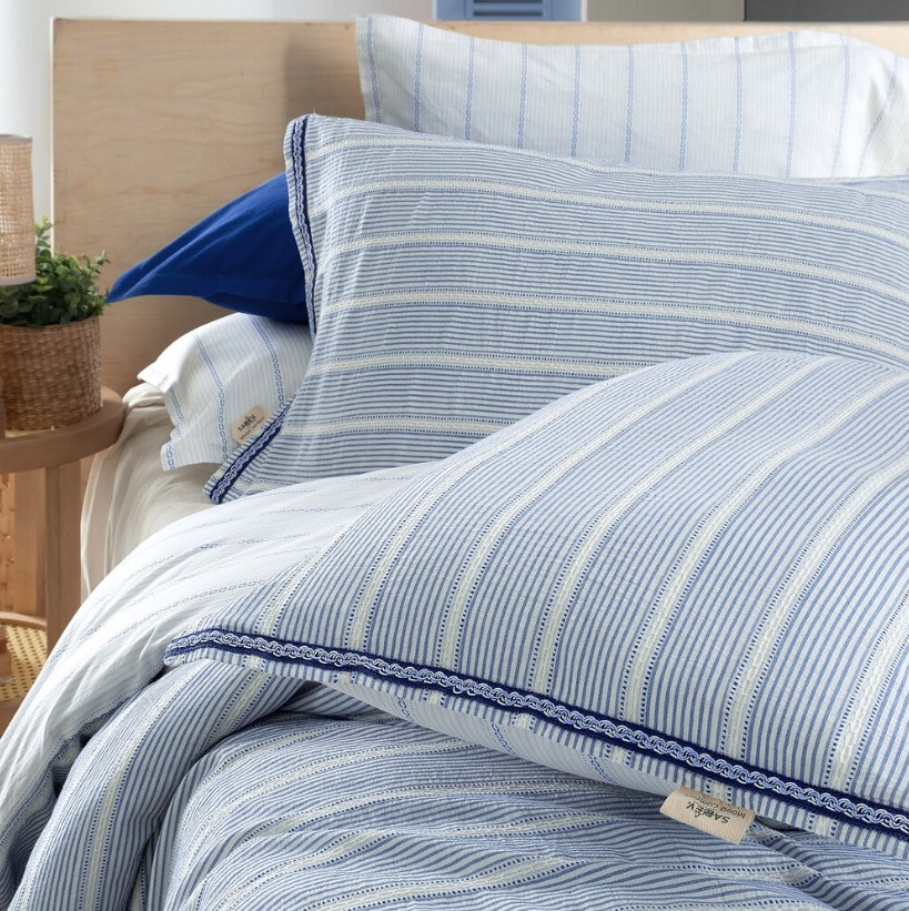 Sarev Mood Comfort Trina Çift Kişilik Mavi Nevresim Takımı - Güzel Home - Çift Kişilik Nevresim Takımı