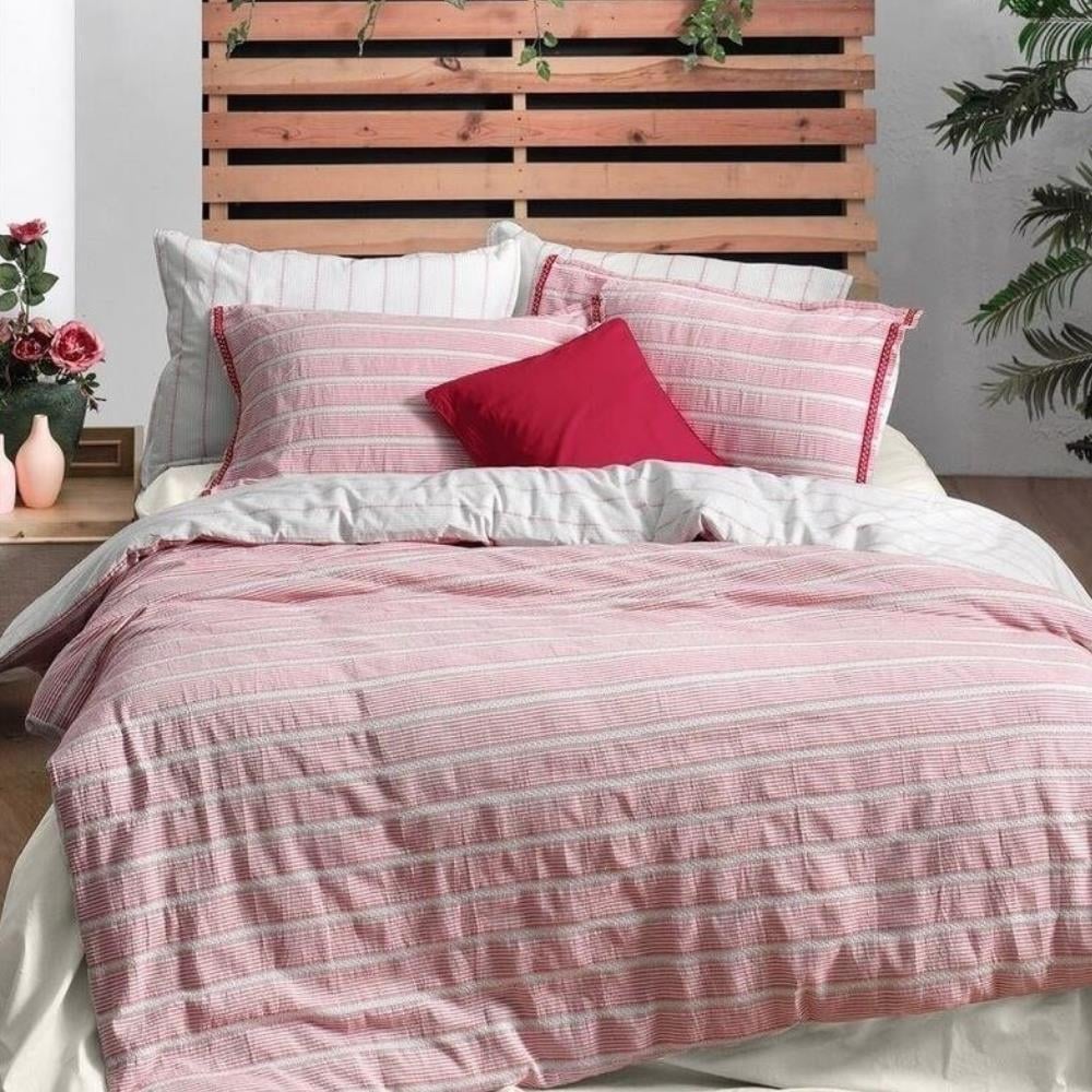 Sarev Mood Comfort Trina Tek Kişilik Pembe Nevresim Takımı - Güzel Home - Tek Kişilik Ranforce Nevresim Takımı