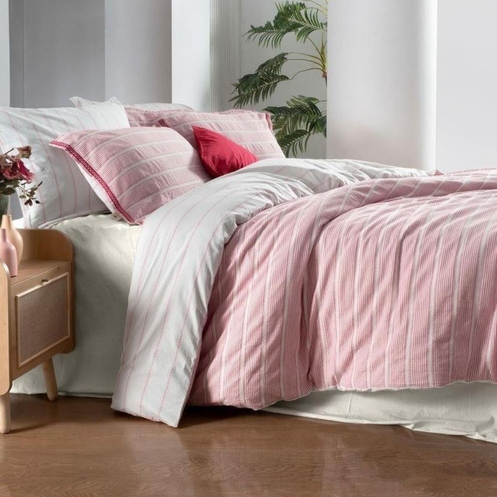 Sarev Mood Comfort Trina Tek Kişilik Pembe Nevresim Takımı - Güzel Home - Tek Kişilik Ranforce Nevresim Takımı