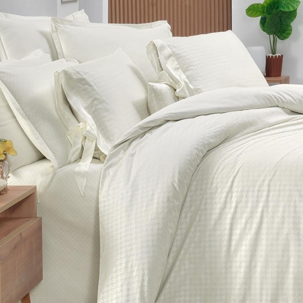 Sarev Perlita Fancy Çift Kişilik Bej Nevresim Takımı - Güzel Home - Çift Kişilik Nevresim Takımı