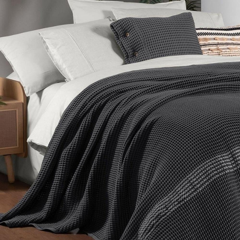 Sarev Polendia Çift Kişilik Gri Yatak Örtüsü - Güzel Home - Çift Kişilik Yatak Örtüsü