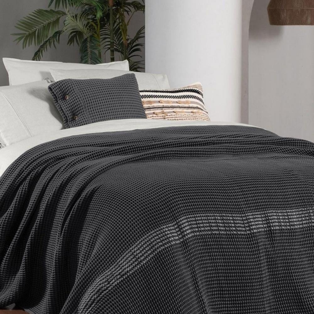 Sarev Polendia Çift Kişilik Gri Yatak Örtüsü - Güzel Home - Çift Kişilik Yatak Örtüsü