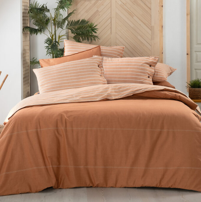 Sarev Sandor Fancy Poplin Çift Kişilik Taba Nevresim Takımı - Güzel Home - Çift Kişilik Saten Nevresim Takımı