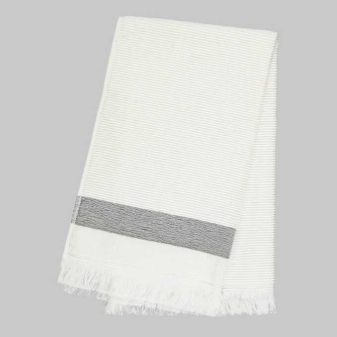 Sarev Street 50x90 Cm Beyaz Havlu - Güzel Home - Yüz Havlusu