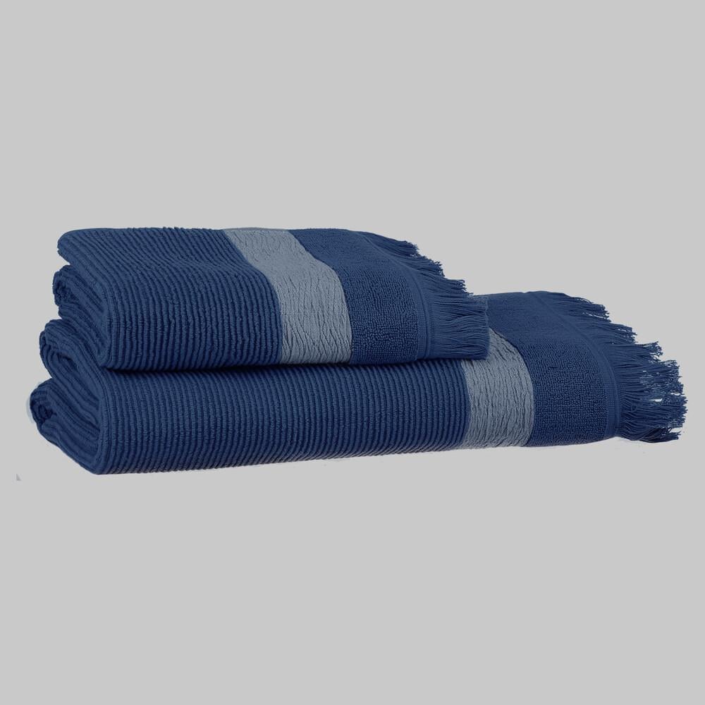 Sarev Street 50x90 Cm Lacivert Yüz Havlusu - Güzel Home - Banyo Tekstili