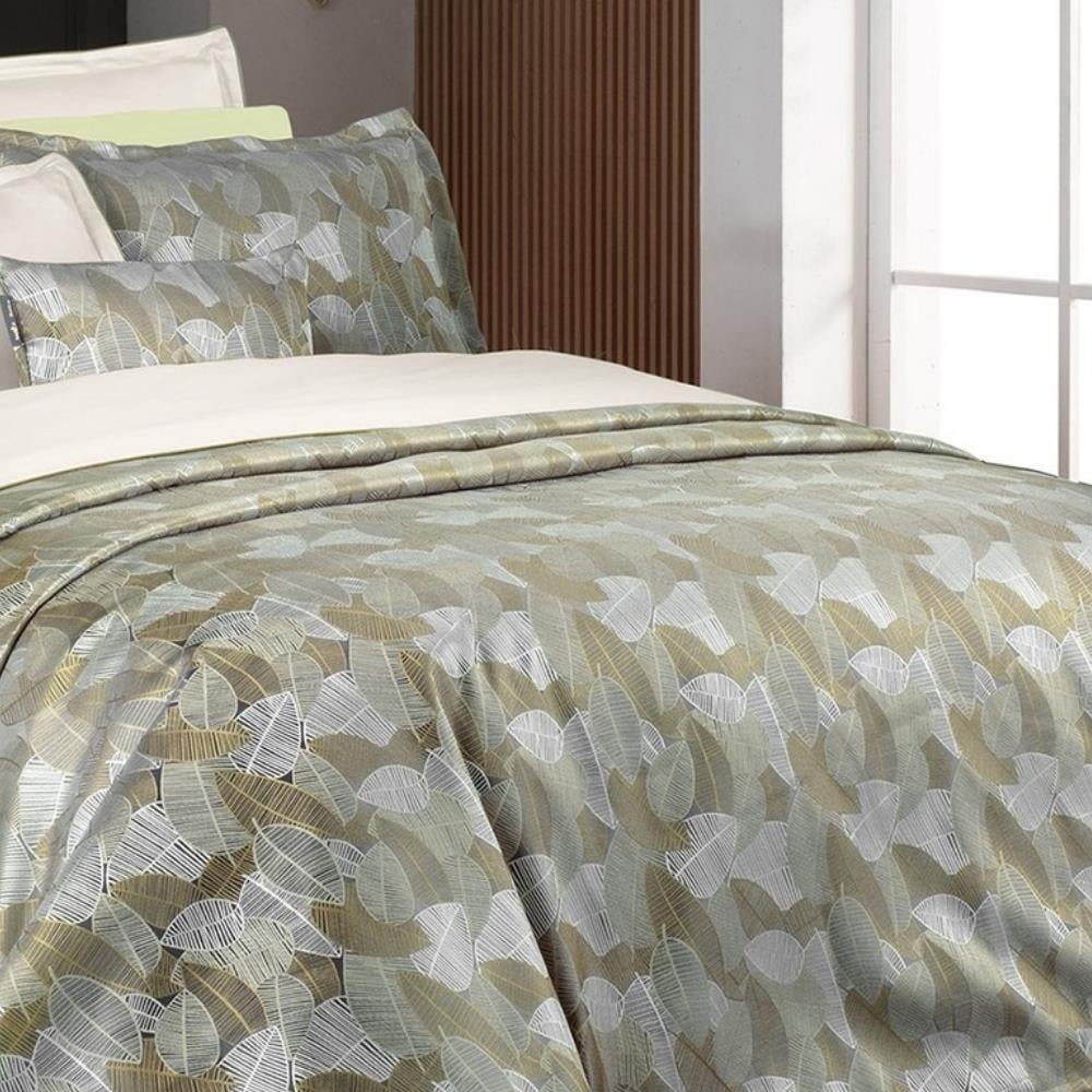 Sarev Ulrıka Çift Kişilik Gri Yatak Örtüsü Ve Nevresim Takımı - Güzel Home - Çift Kişilik Nevresimli Yatak Örtüsü Seti