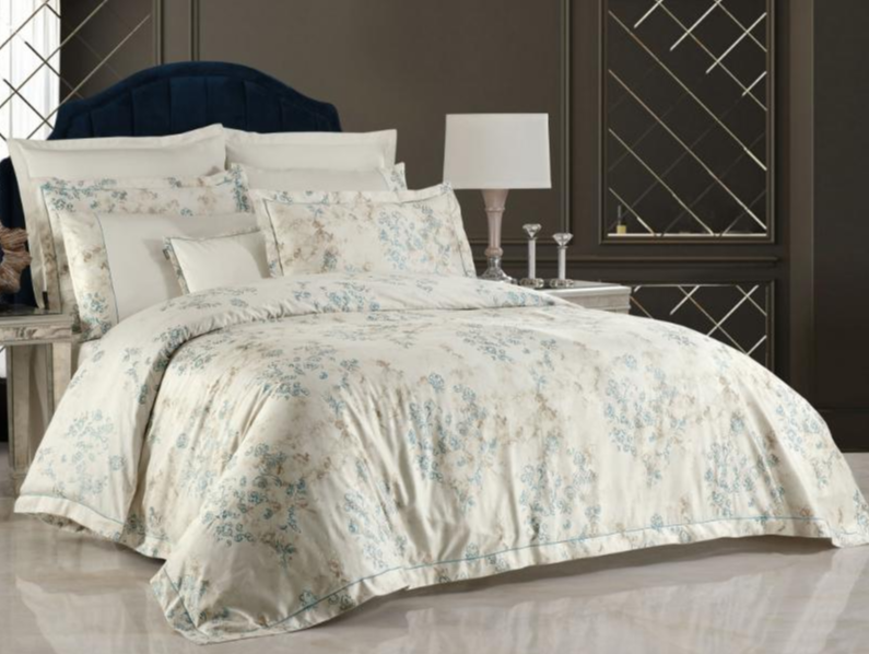 Sarev Zeus Pamuk Saten Çift Kişilik Petrol Mavisi Nevresim Takımı - Güzel Home - Çift Kişilik Saten Nevresim Takımı