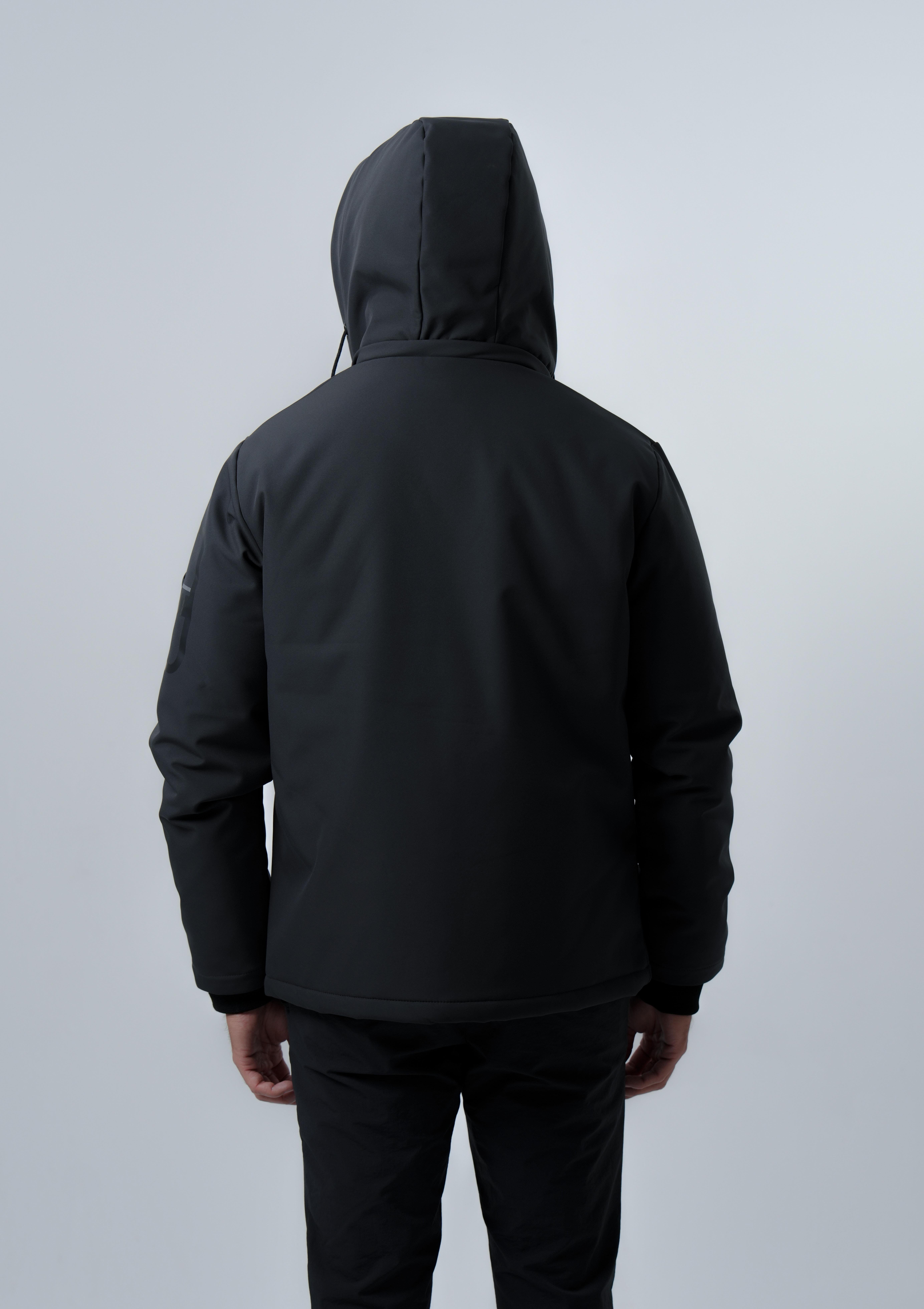 ERKEK MONT Baskı Detaylı Kapitone Astarlı SoftShell Mont