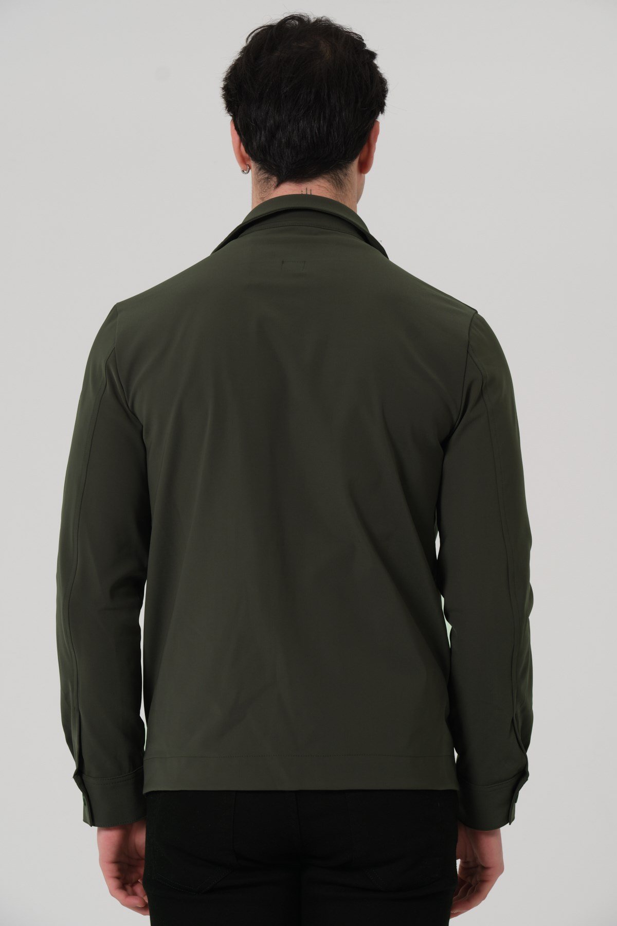 ERKEK MONT Çıt Çıt Kapalı Likralı Erkek Overshirt Mont
