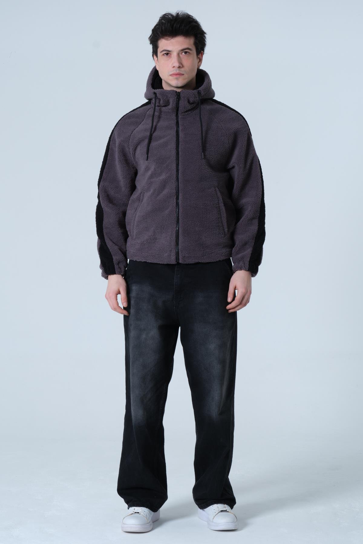 ERKEK MONT Erkek Oversize Peluş Mont
