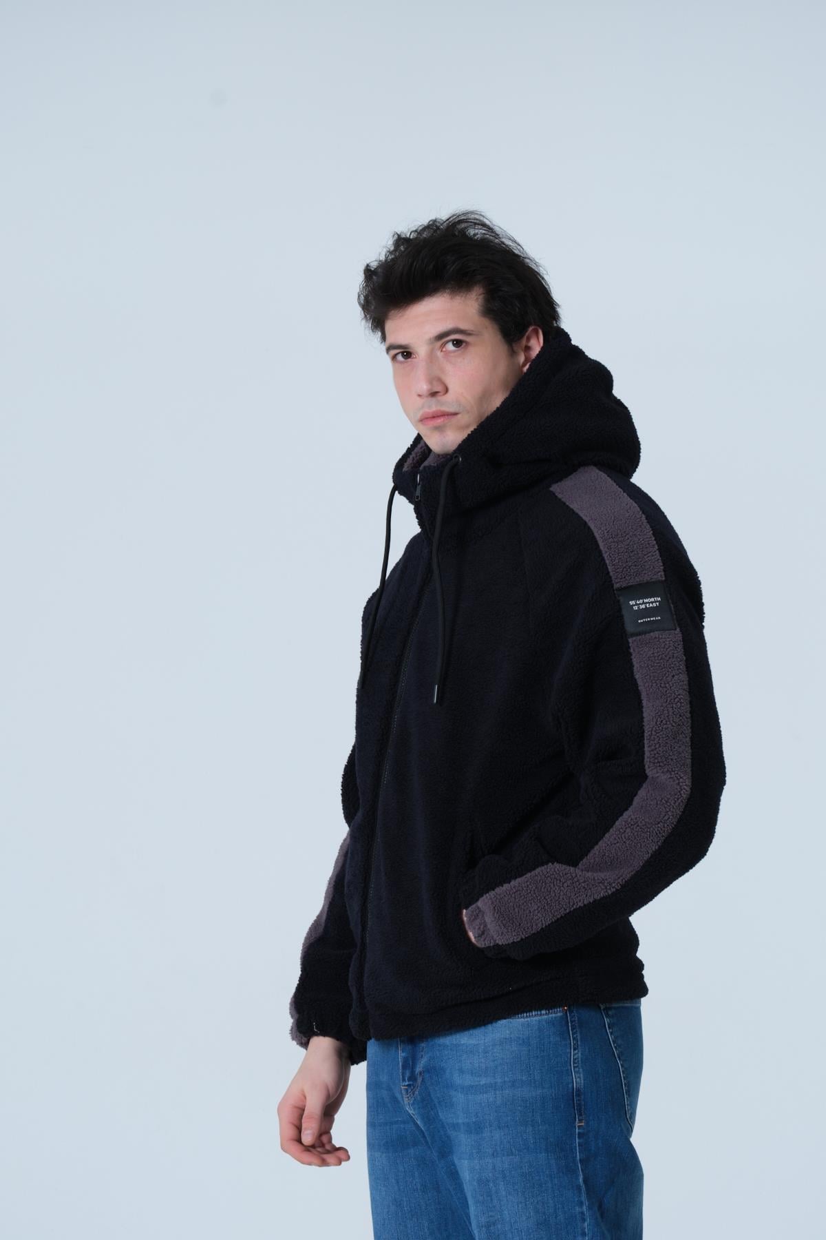 ERKEK MONT Erkek Oversize Peluş Mont