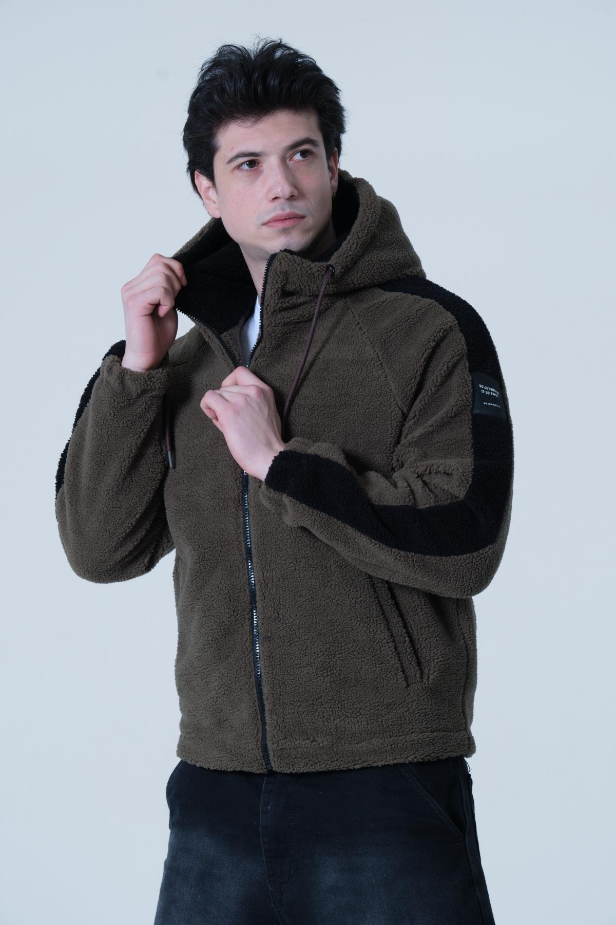 ERKEK MONT Erkek Oversize Peluş Mont