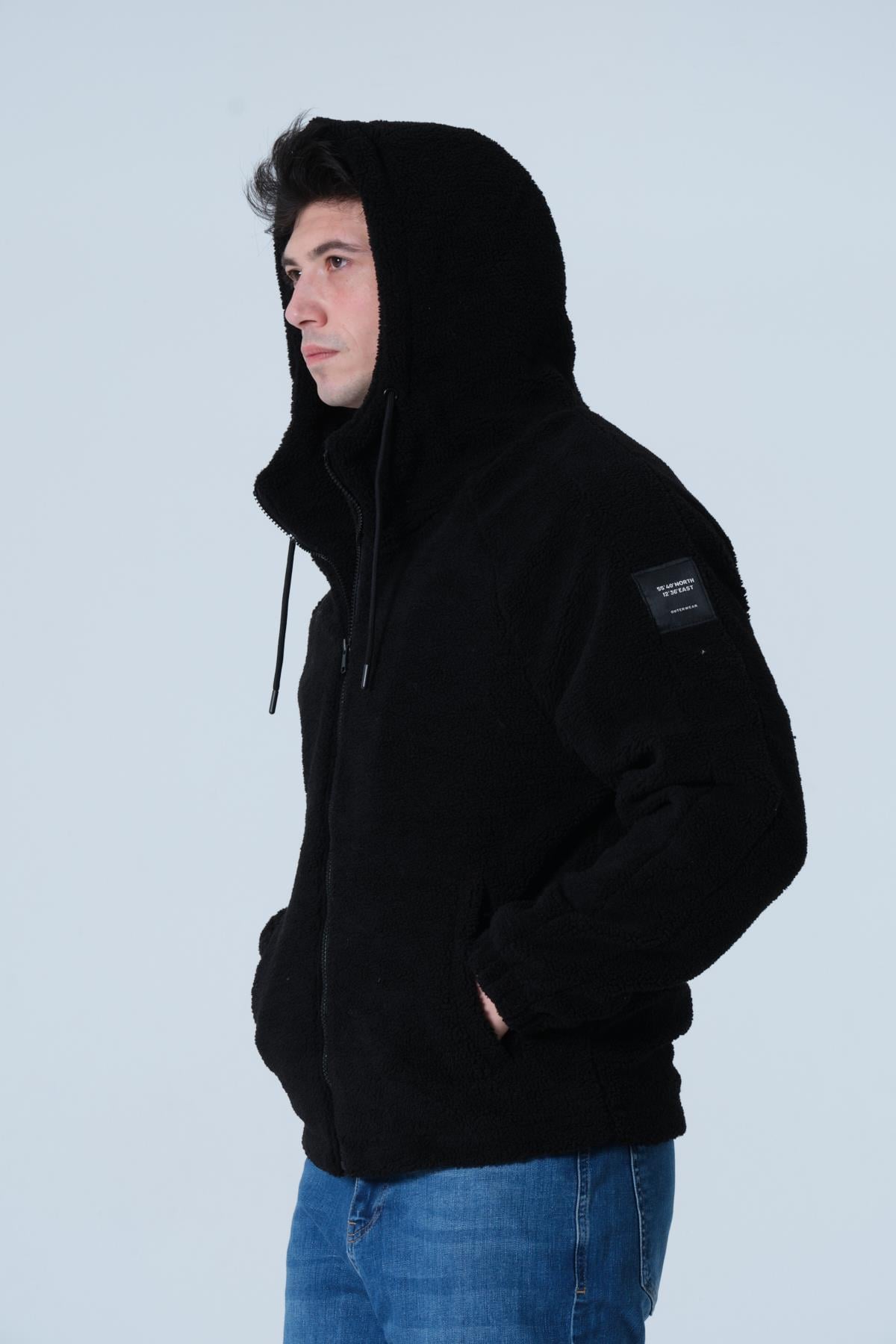 ERKEK MONT Erkek Oversize Peluş Mont