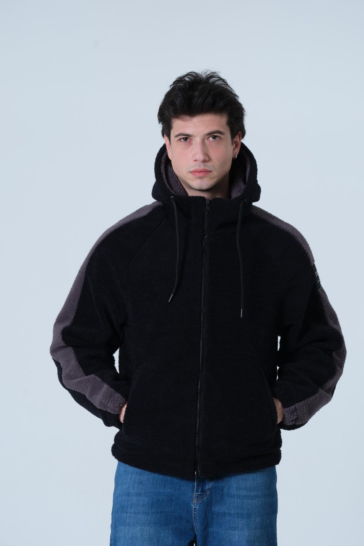 ERKEK MONT Erkek Oversize Peluş Mont