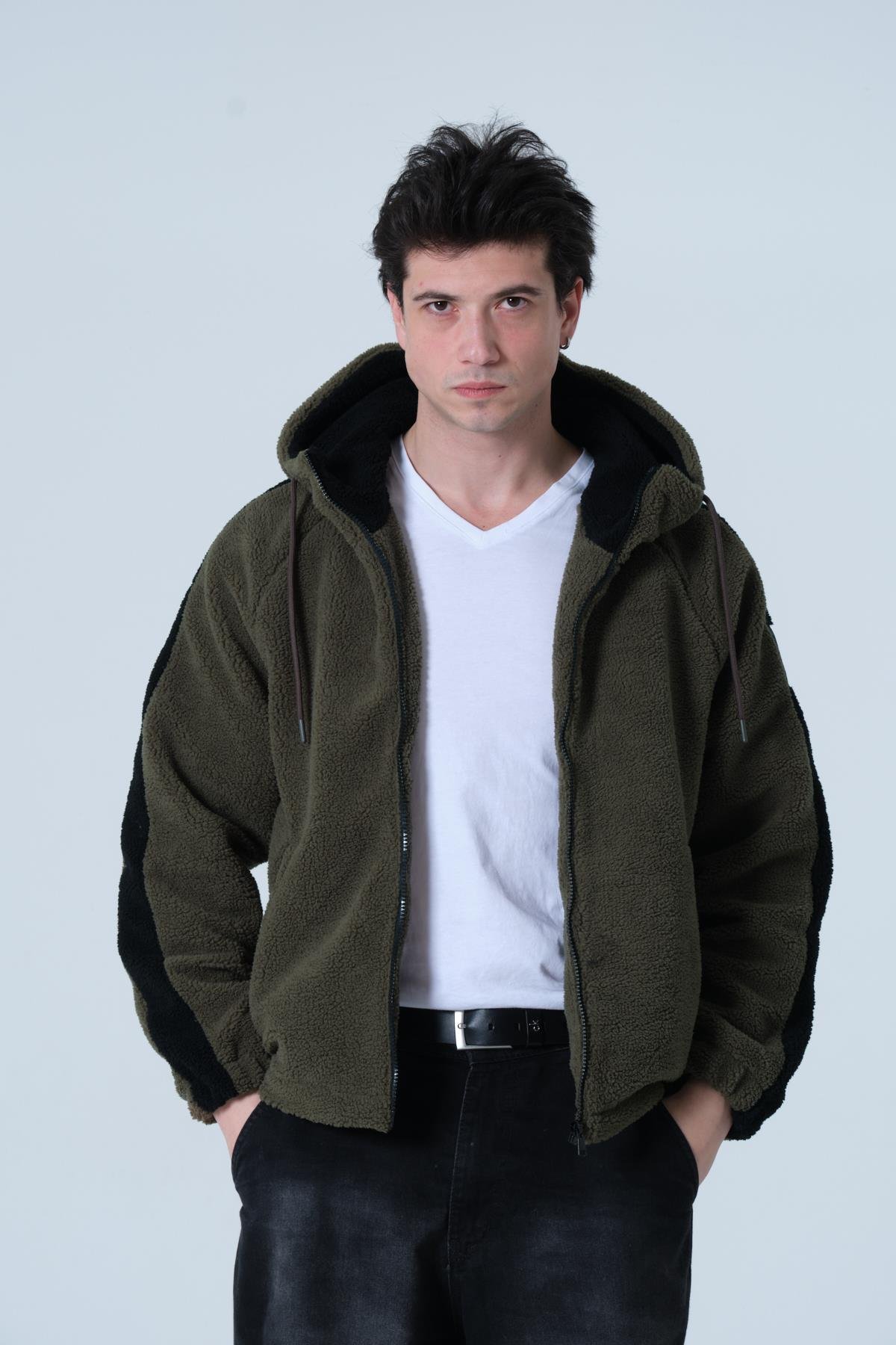 ERKEK MONT Erkek Oversize Peluş Mont