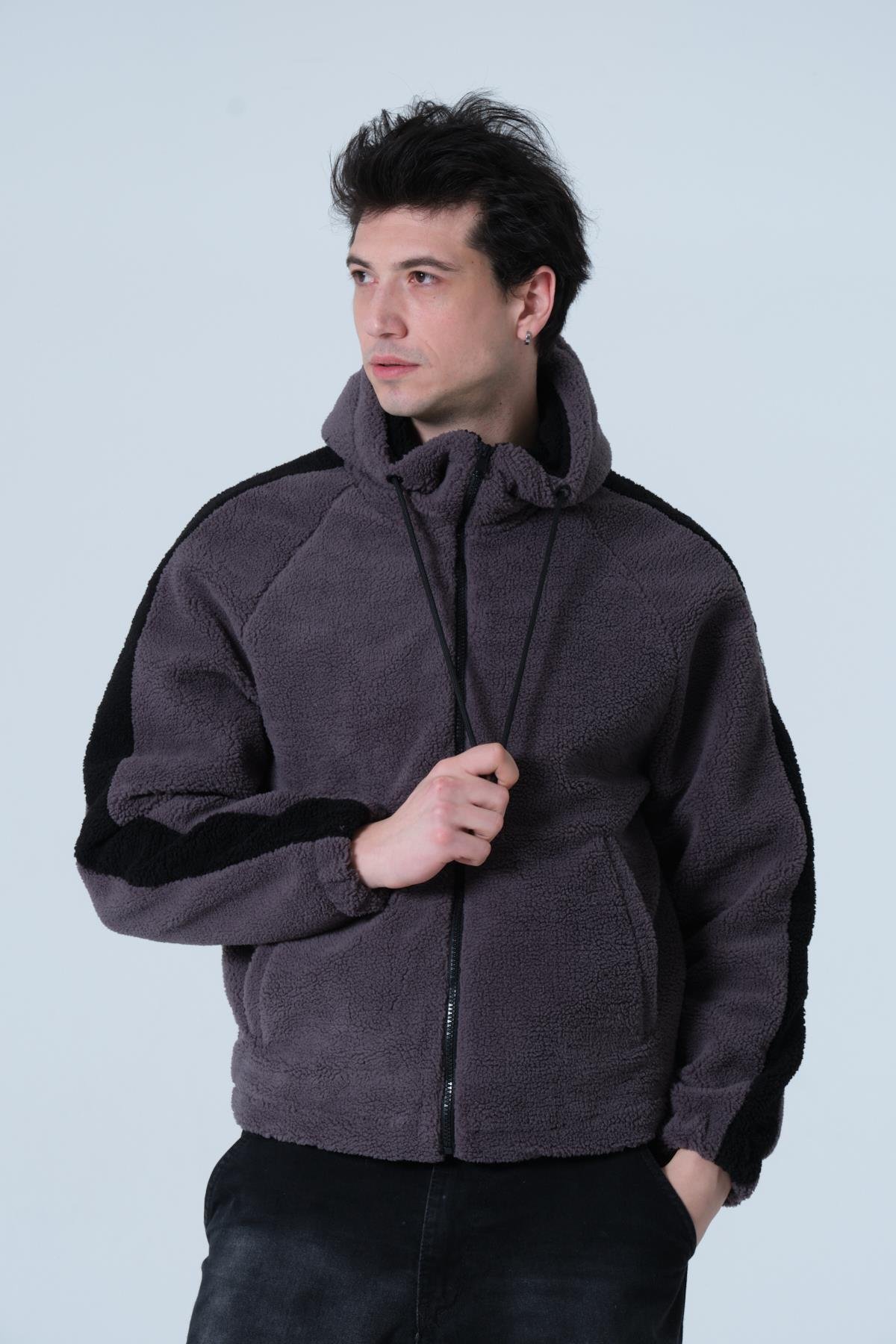 ERKEK MONT Erkek Oversize Peluş Mont