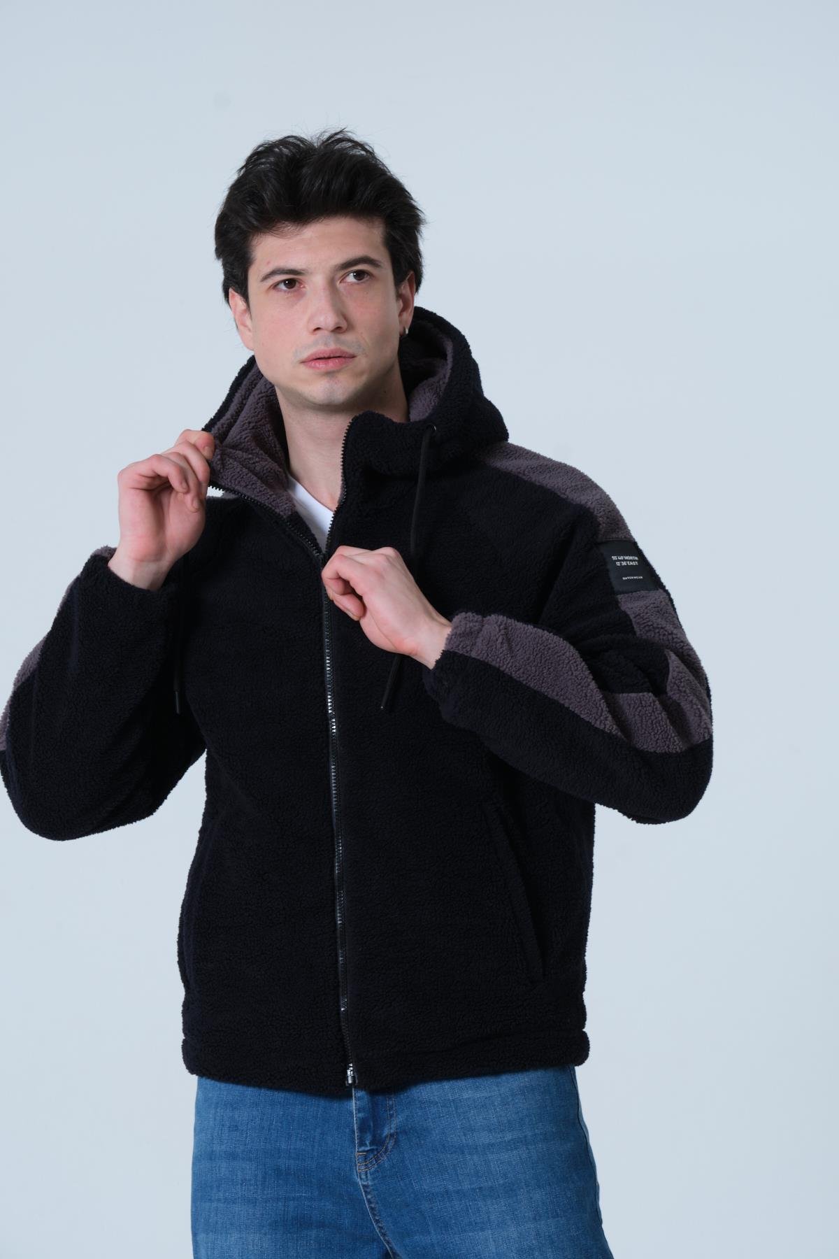 ERKEK MONT Erkek Oversize Peluş Mont