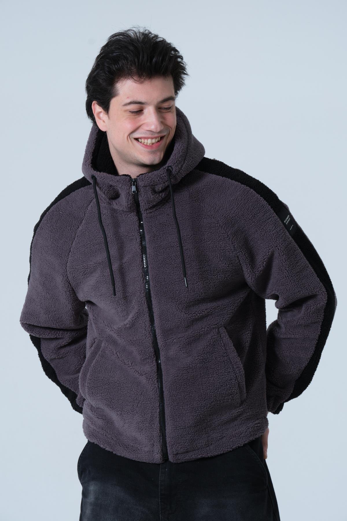 ERKEK MONT Erkek Oversize Peluş Mont