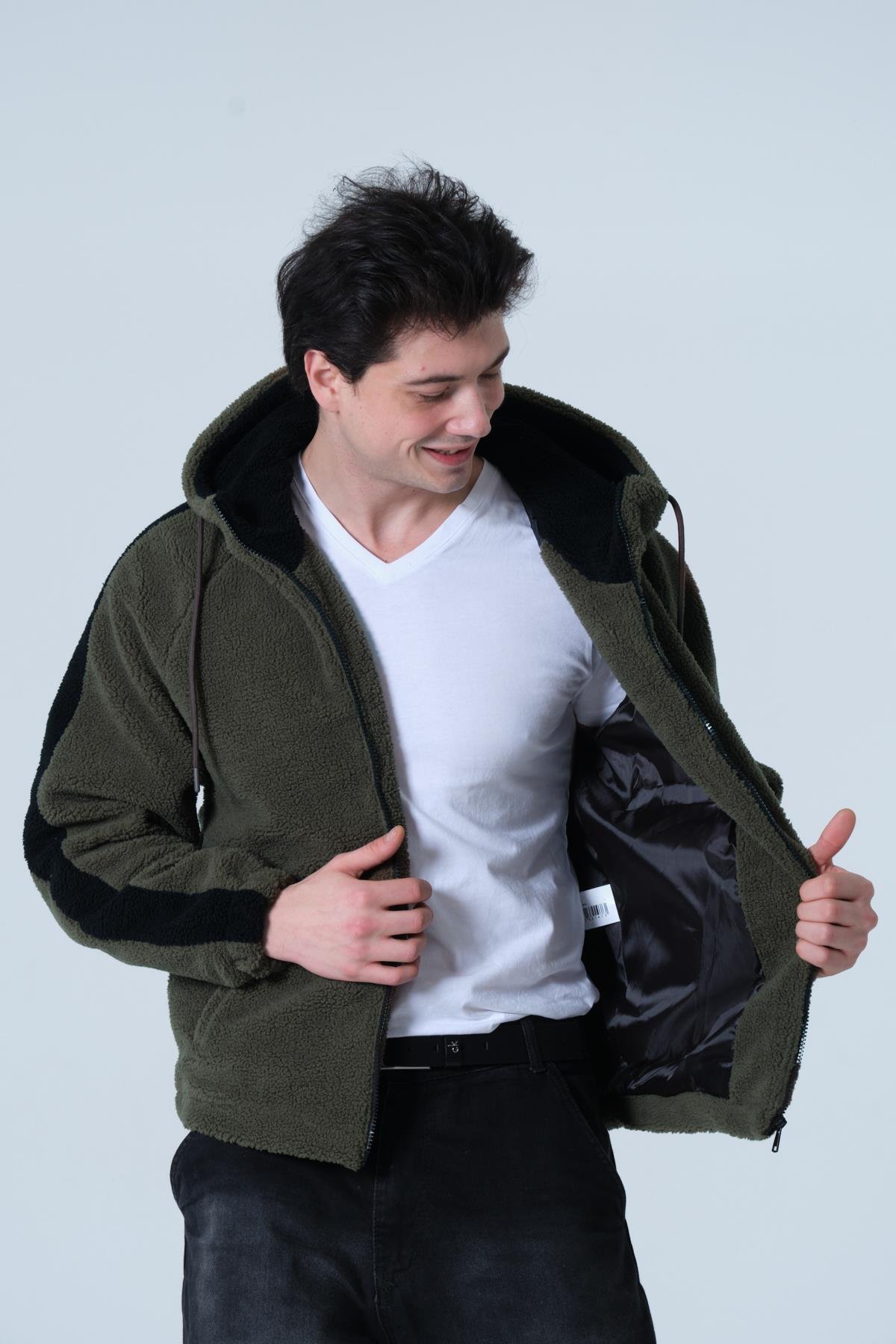 ERKEK MONT Erkek Oversize Peluş Mont