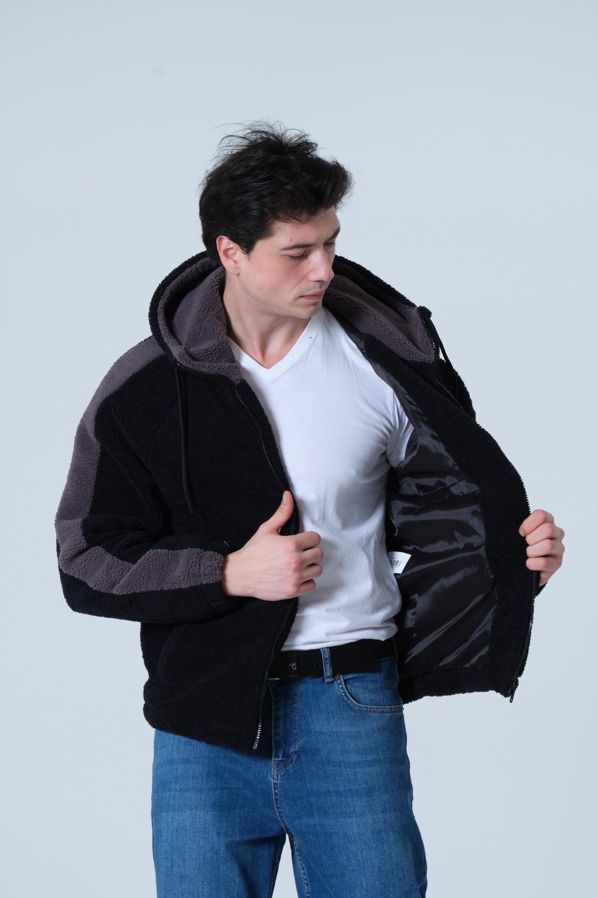 ERKEK MONT Erkek Oversize Peluş Mont