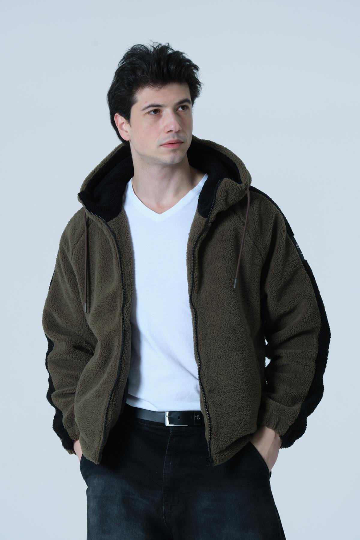 ERKEK MONT Erkek Oversize Peluş Mont