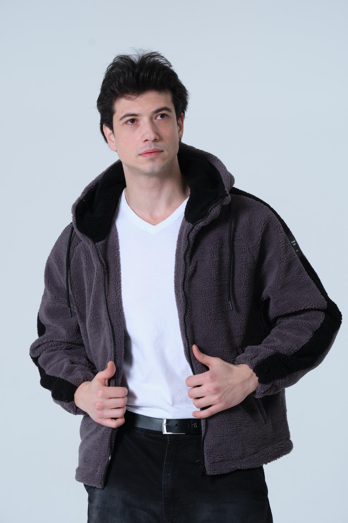 ERKEK MONT Erkek Oversize Peluş Mont
