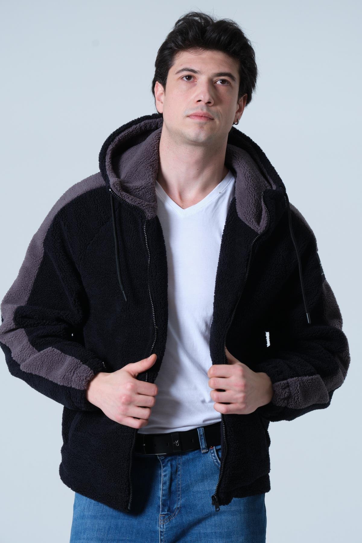 ERKEK MONT Erkek Oversize Peluş Mont