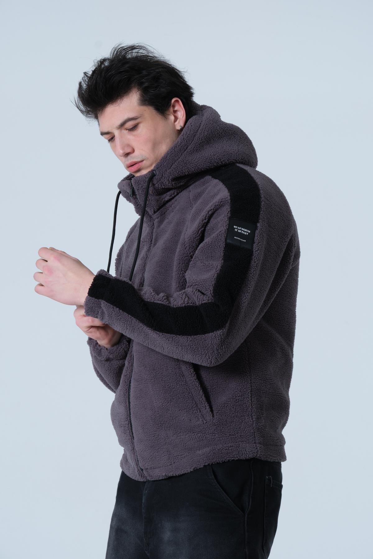ERKEK MONT Erkek Oversize Peluş Mont