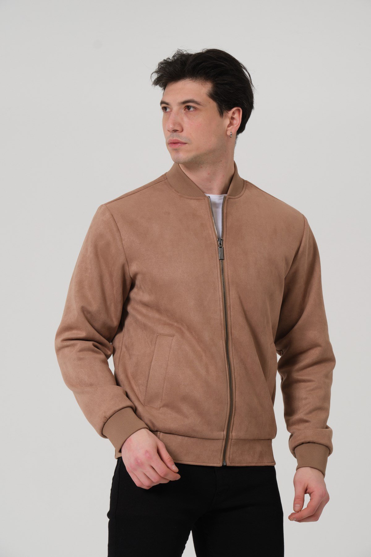 ERKEK MONT Erkek Süet Bomber Mont