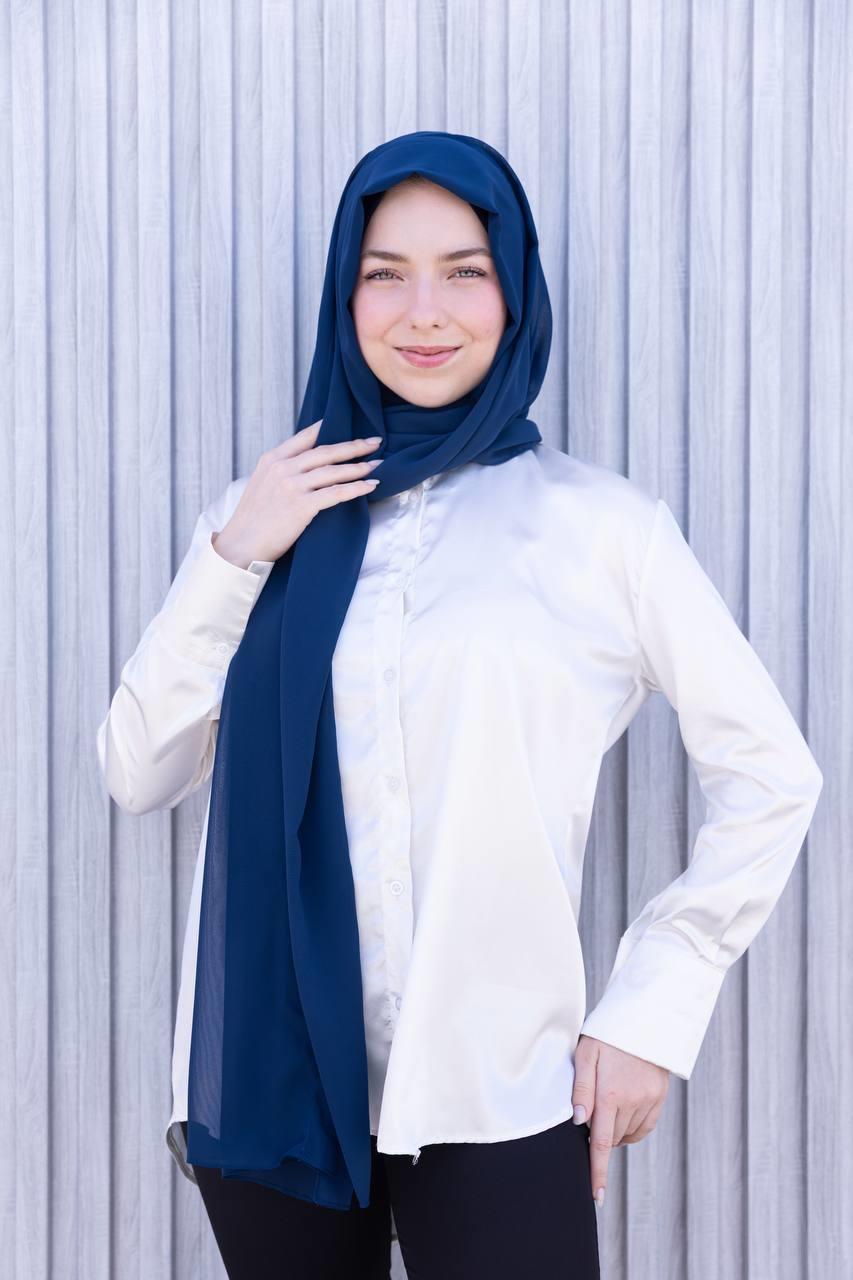Sayra Shawl Kadın Lacivert Boneli Şal