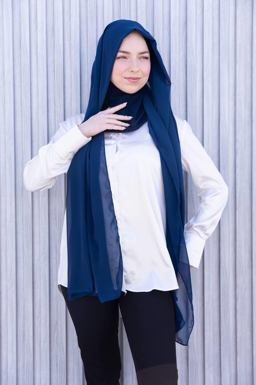 Sayra Shawl Kadın Lacivert Boneli Şal