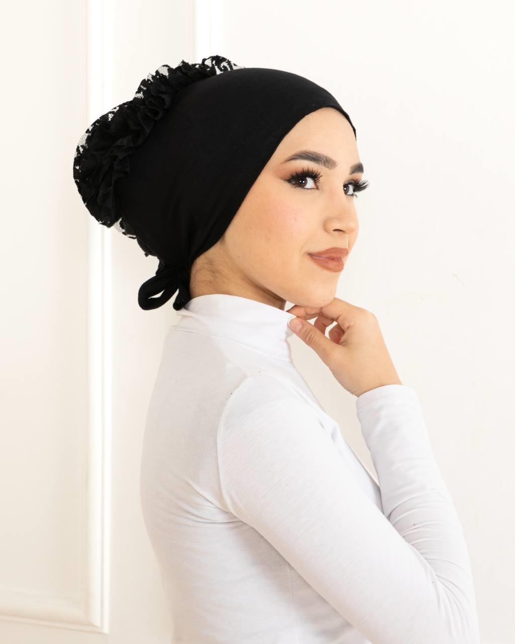 Sayra Shawl Kadın Silikonlu Topuzlu Bone