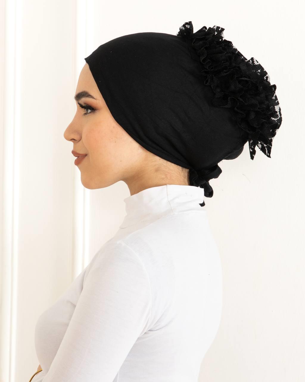 Sayra Shawl Kadın Silikonlu Topuzlu Bone