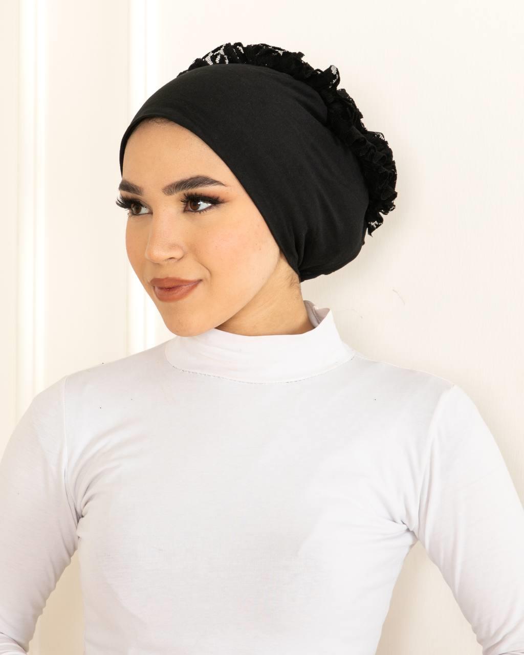 Sayra Shawl Kadın Silikonlu Topuzlu Bone