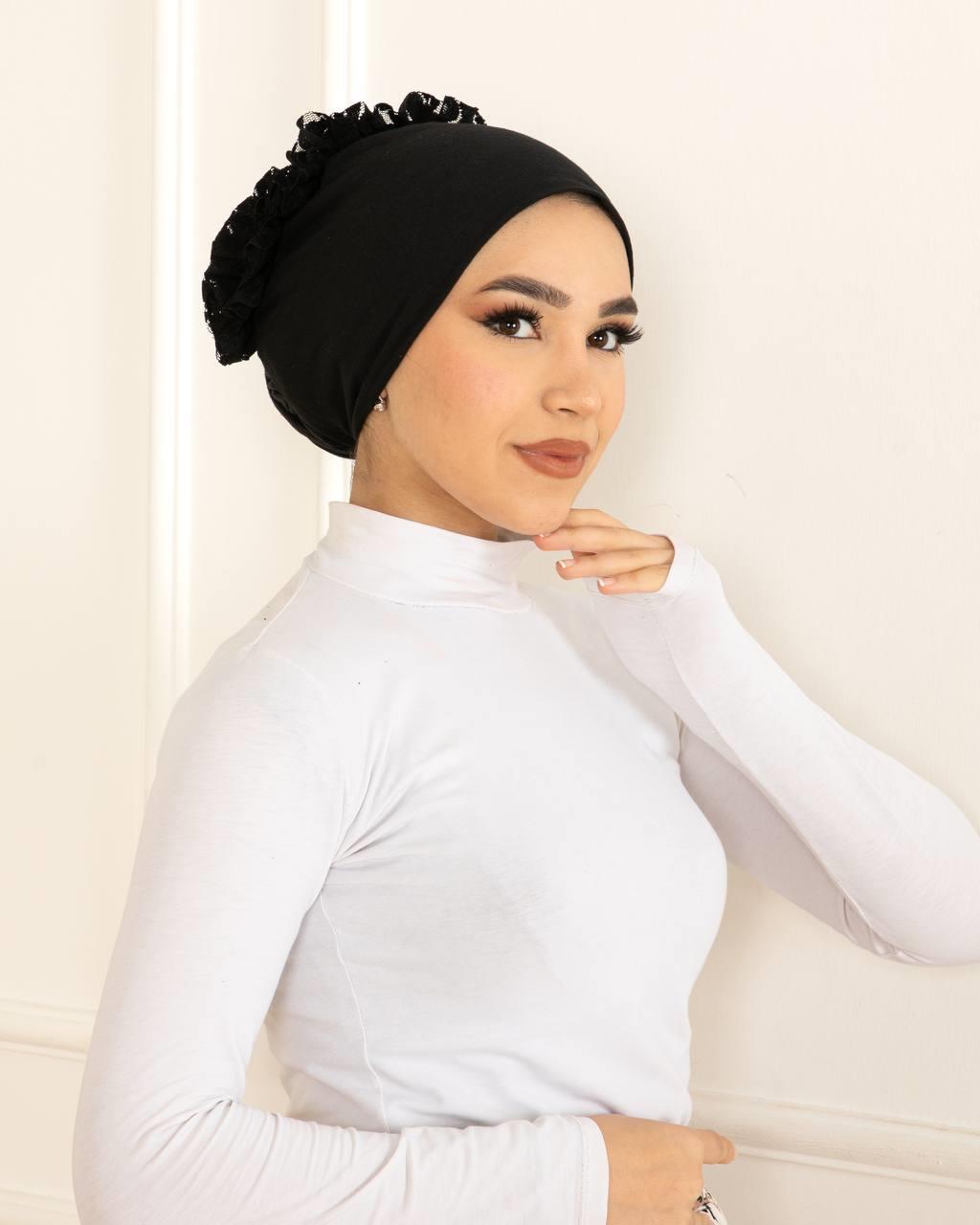 Sayra Shawl Kadın Silikonlu Topuzlu Bone