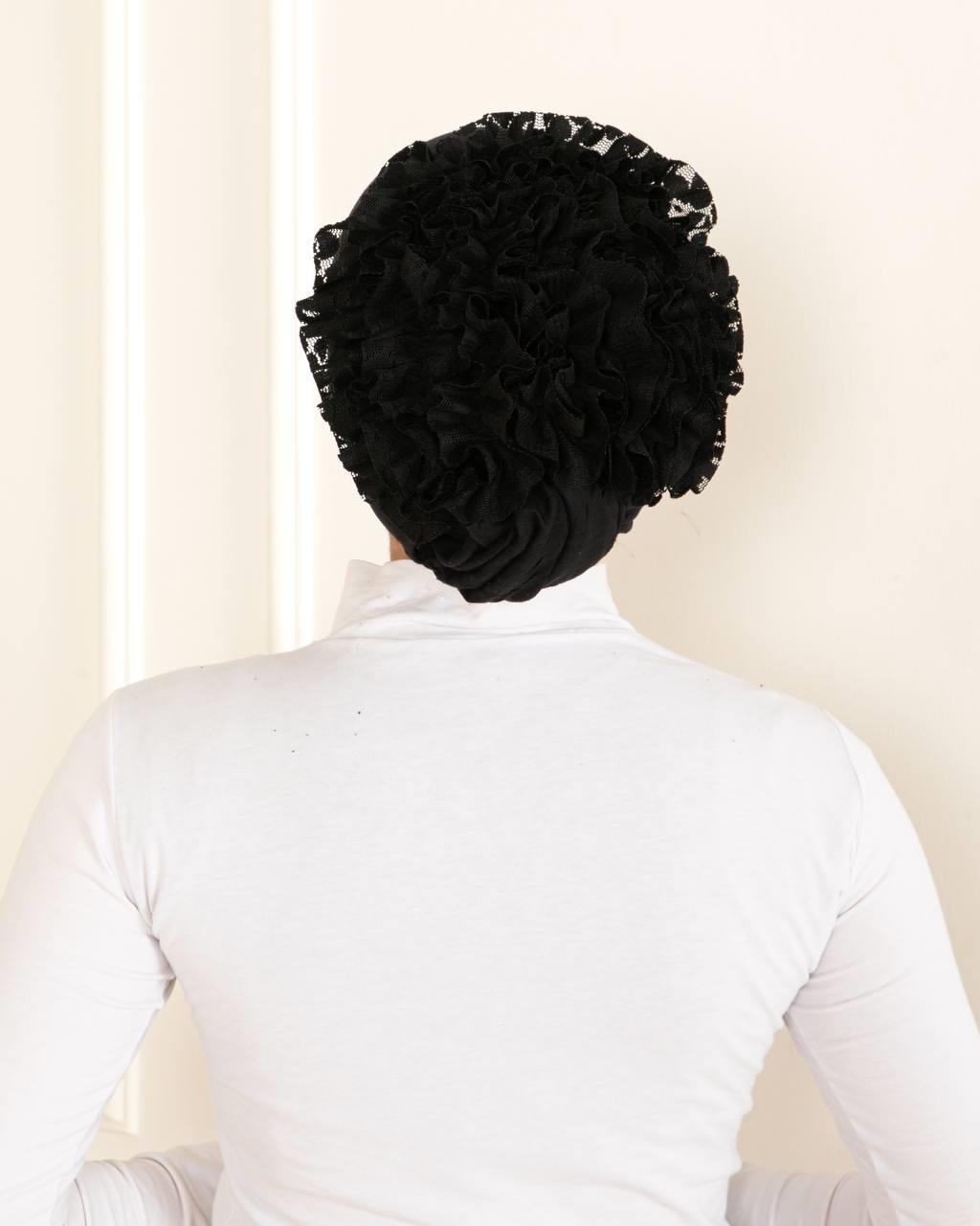 Sayra Shawl Kadın Silikonlu Topuzlu Bone