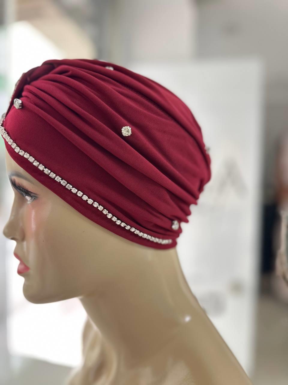 Sayra Shawl KadınTaşlı Bone Bordo