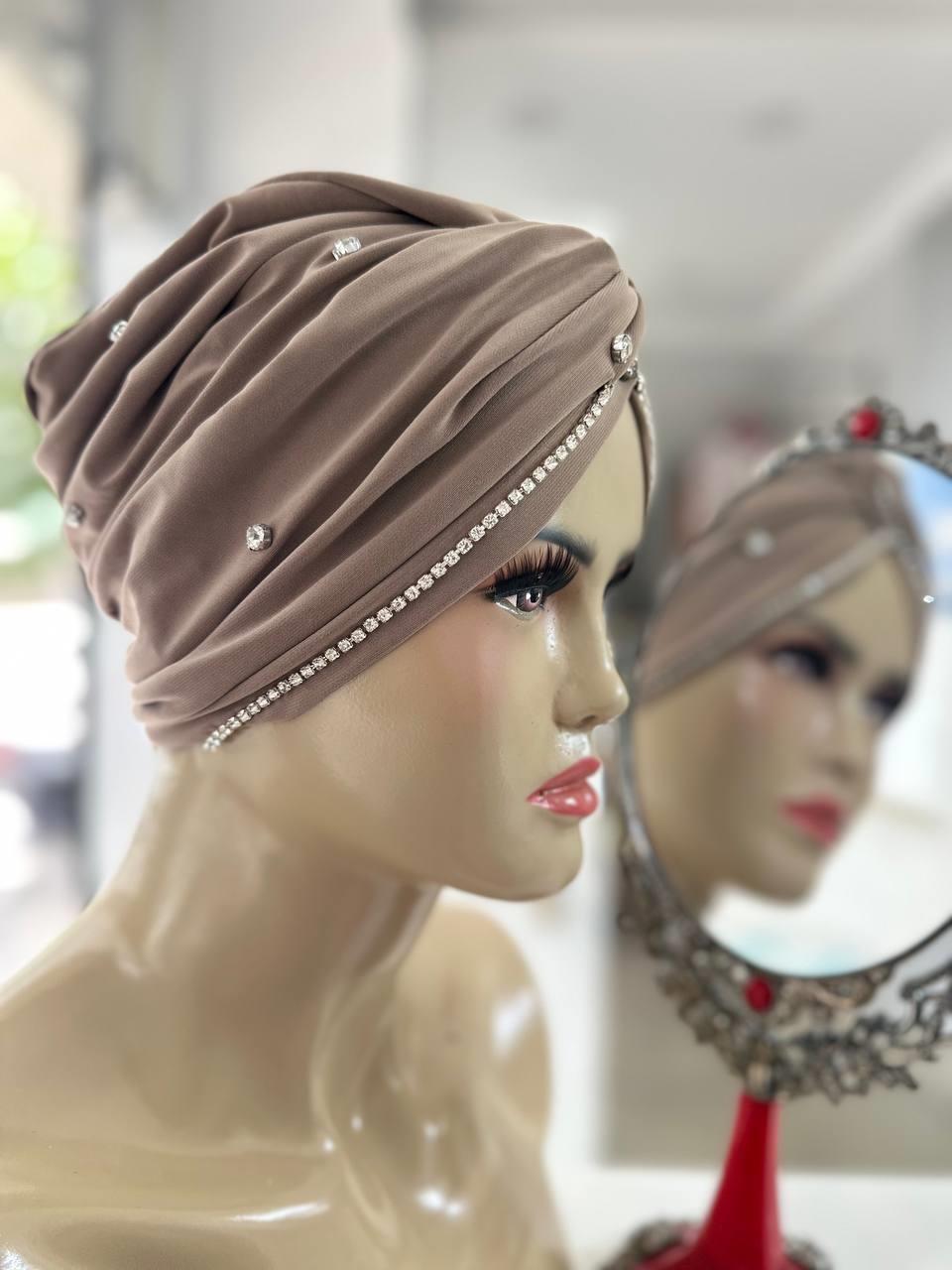 Sayra Shawl KadınTaşlı Bone Vizon