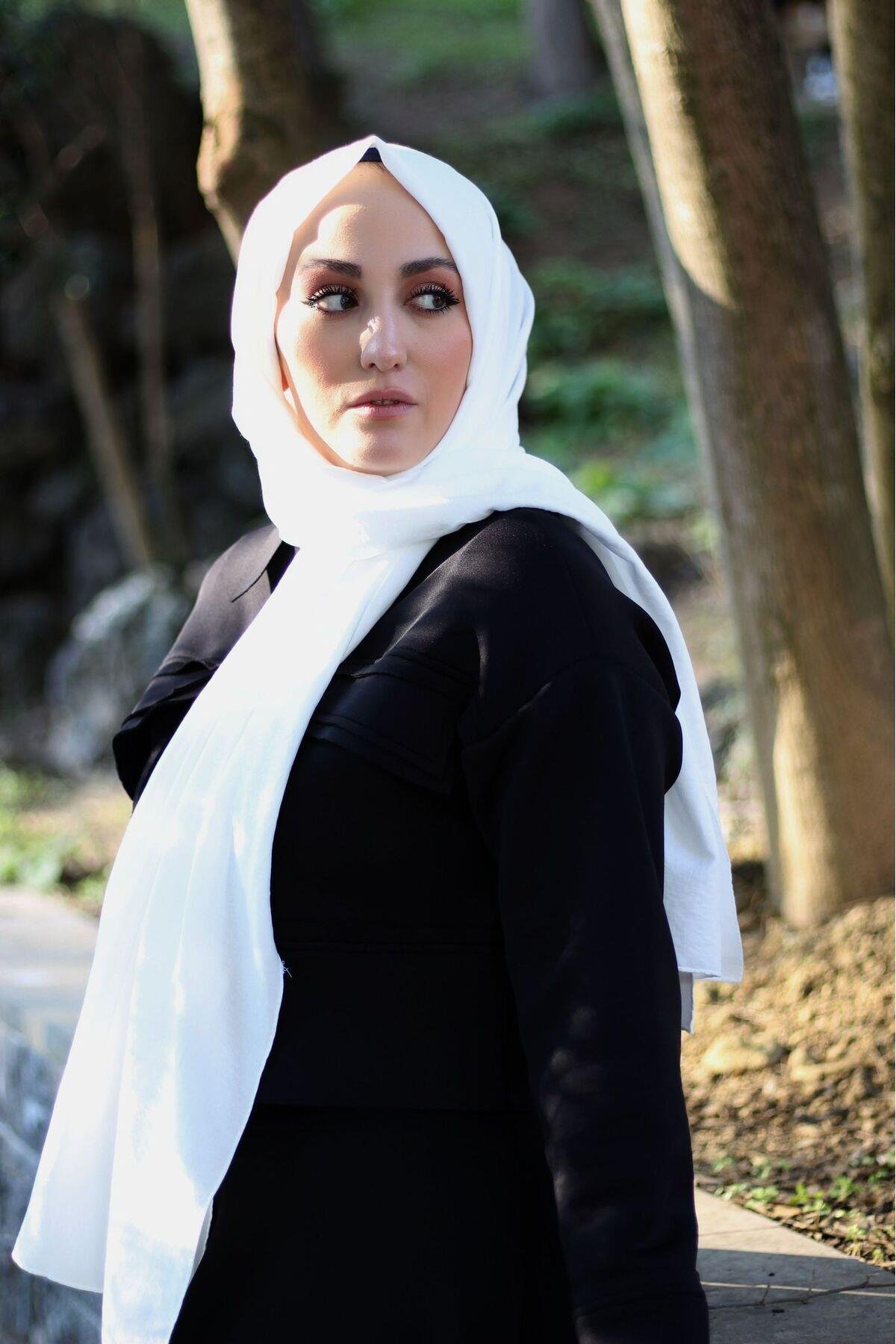 Sayrashawl caz şal beyaz