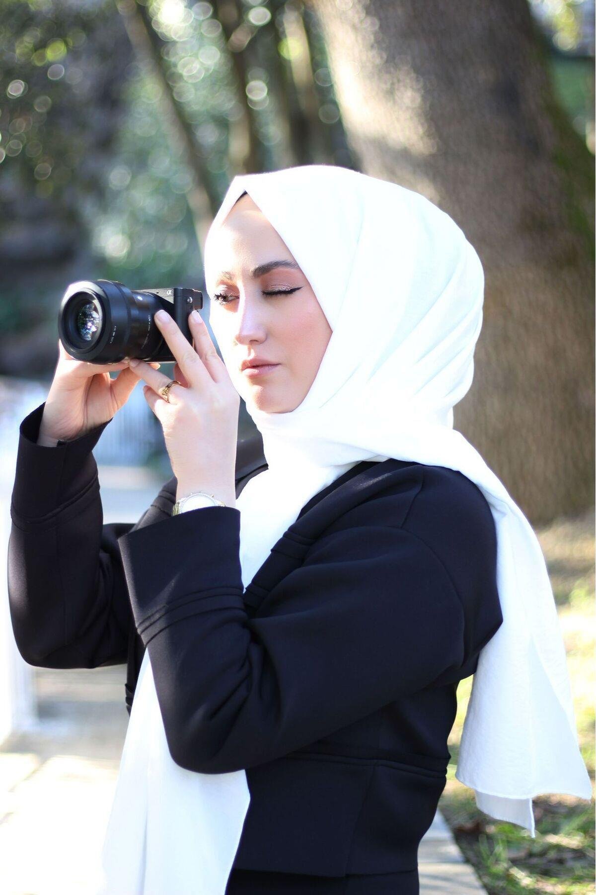 Sayrashawl caz şal beyaz