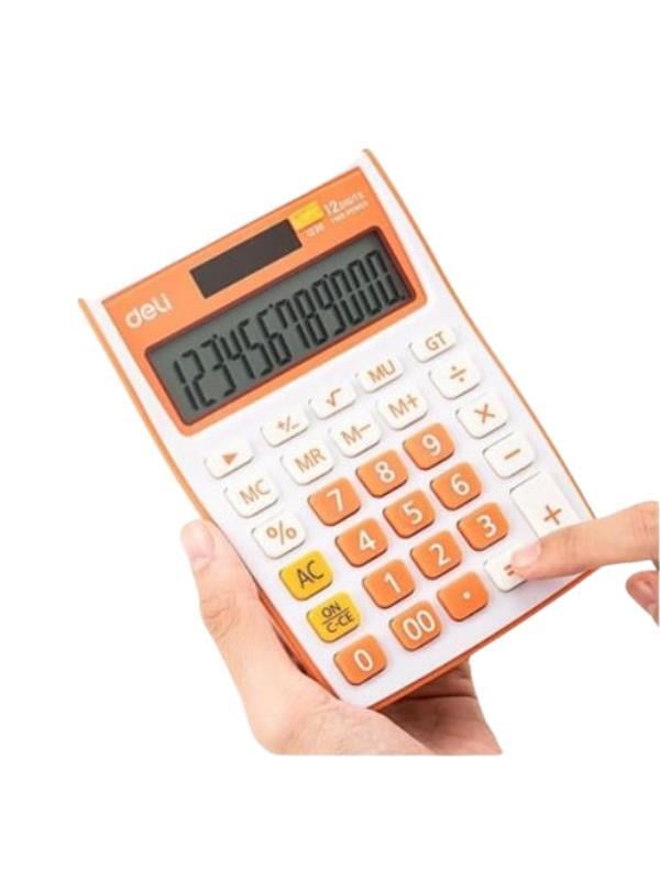 DELİ 1122 HESAP MAKİNESİ 12 HANELİ TURUNCU