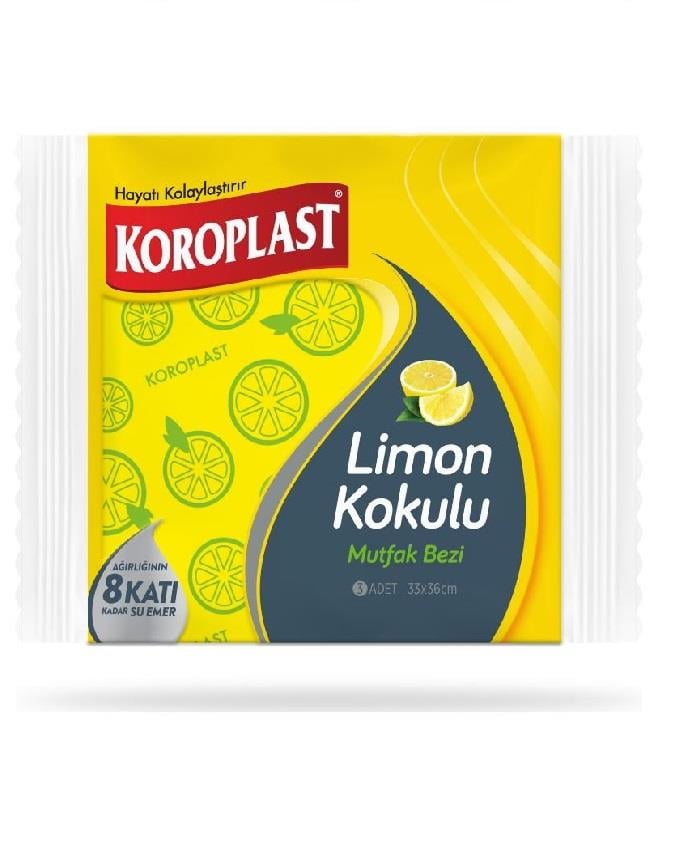 KOROPLAST LİMON KOKULU BEZ 3.LÜ