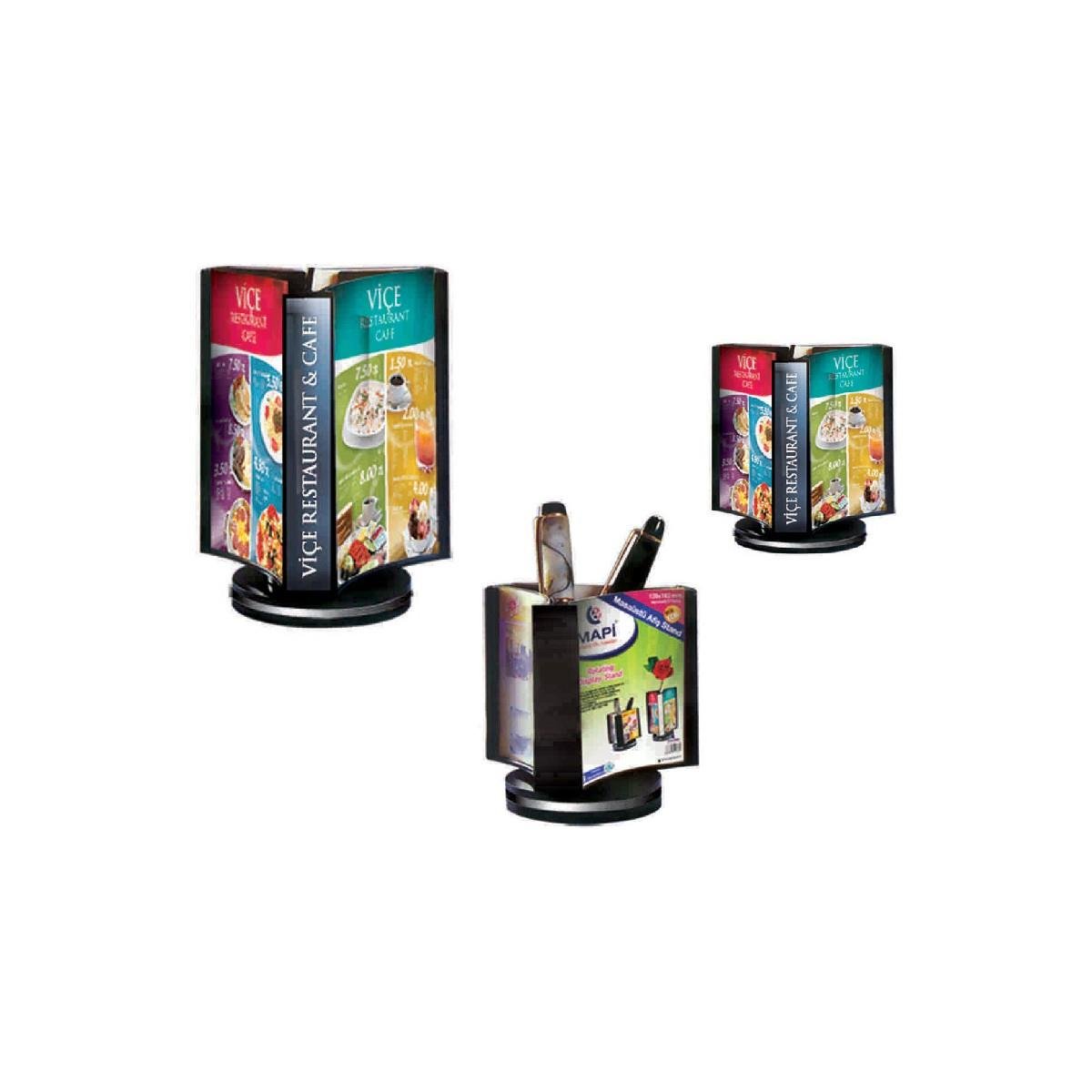 MAPİ 3 YÖNLÜ AFİŞ TAŞIYICI STAND (DÖNERLİ SİSTEM) (68X68)